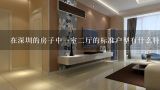 在深圳的房子中一室二厅的标准户型有什么特点吗?