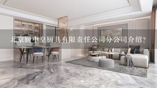 北京厨中皇厨具有限责任公司分公司介绍？