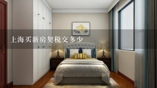 上海买新房契税交多少